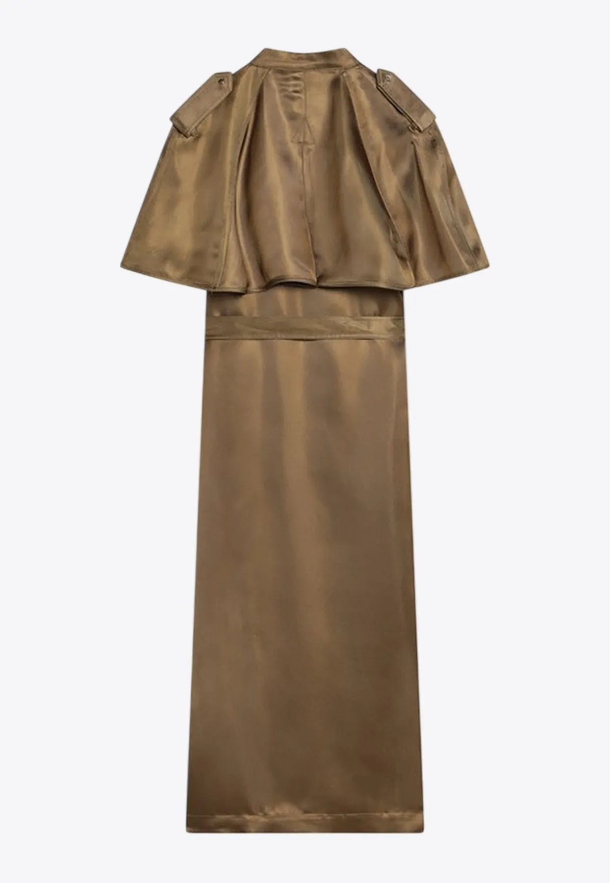 Buttoned Midi Trench Dress