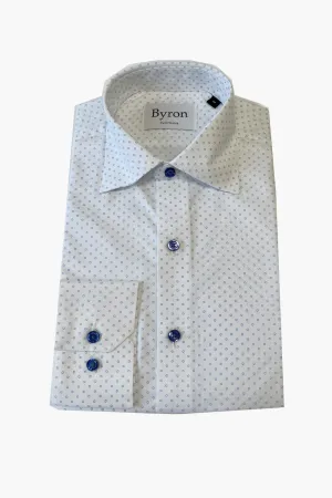 Byron Blue Circle Print Performance Shirt Big and Tall