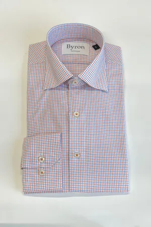 Byron Blue Orange Tattersall Performance Shirt