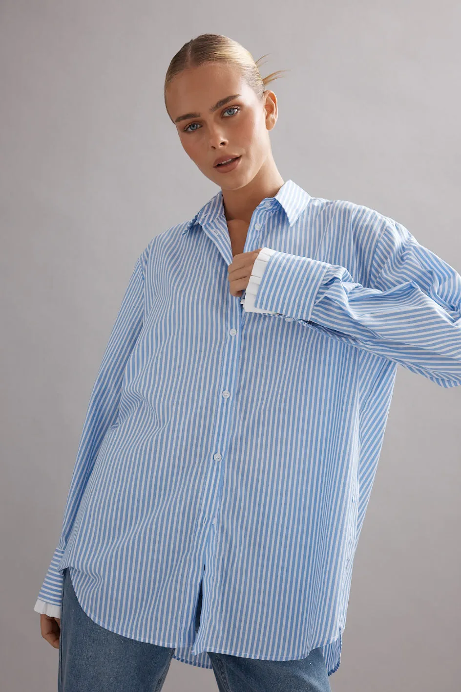 Caitlin Crisp | Vienna Shirt - Blue Stripe