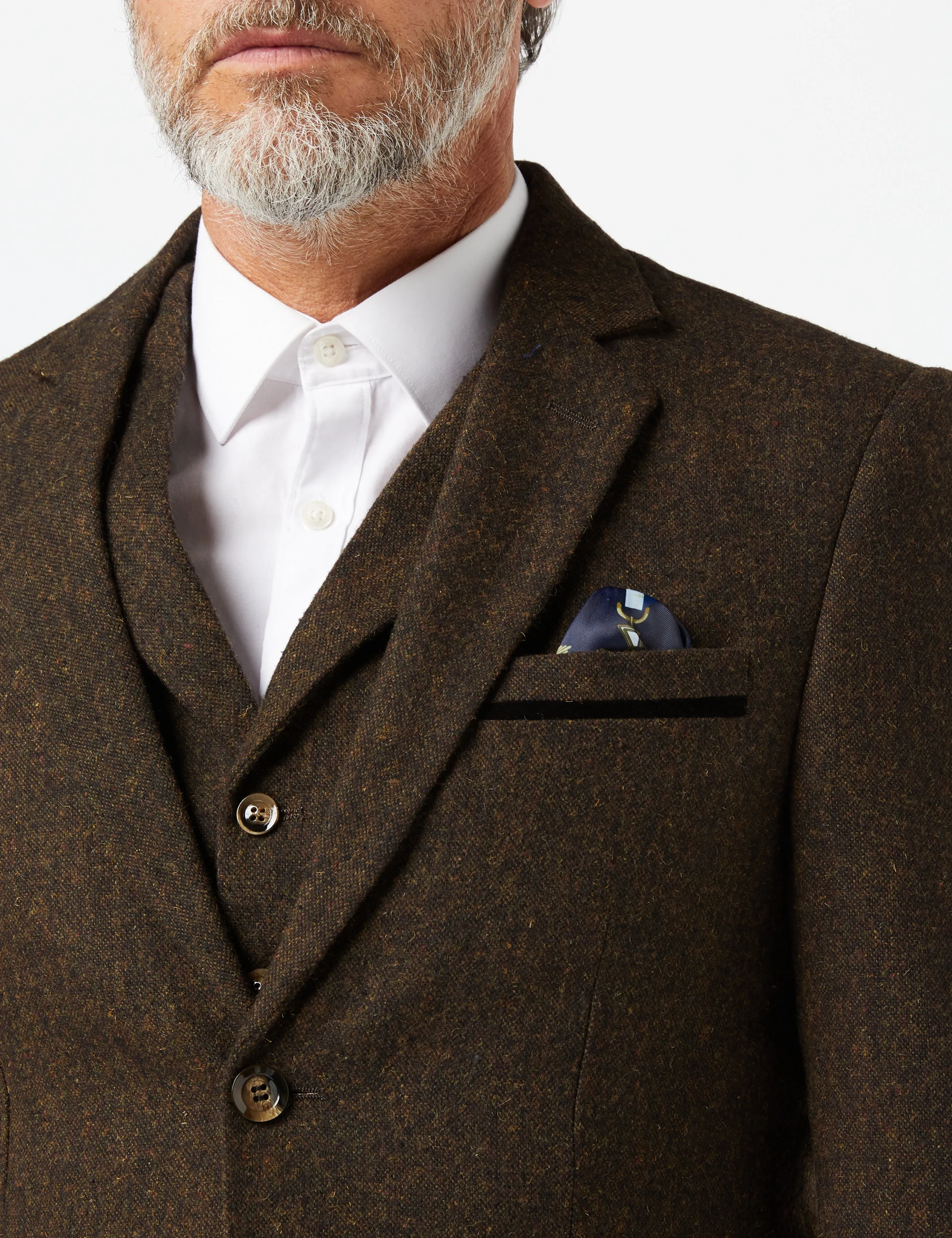 CALVIN - BROWN TWEED JACKET & WAISTCOAT