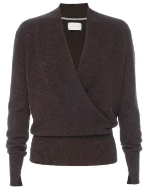 Carob Melange Phinneas Wrap Sweater