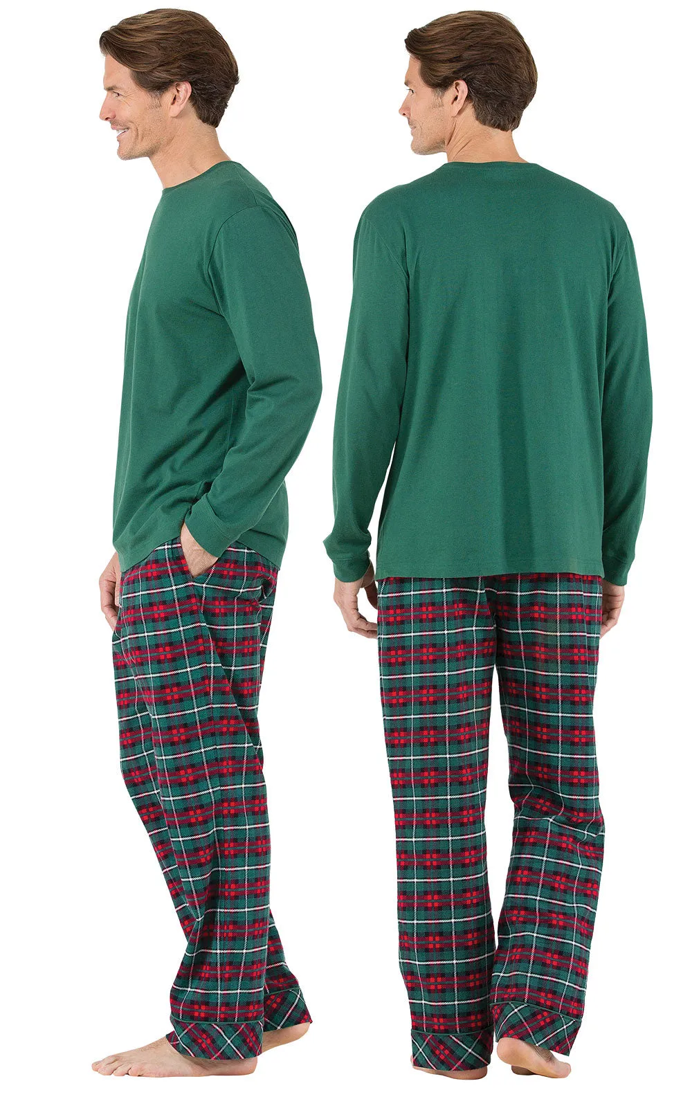 Christmas Plaid Men's Pajamas - Couples
