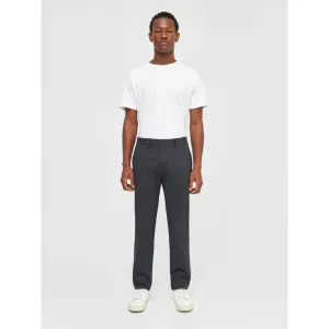 CHUCK regular flannel chino pants in grey pinstripe