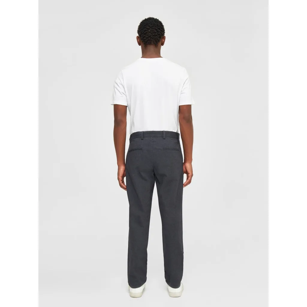 CHUCK regular flannel chino pants in grey pinstripe