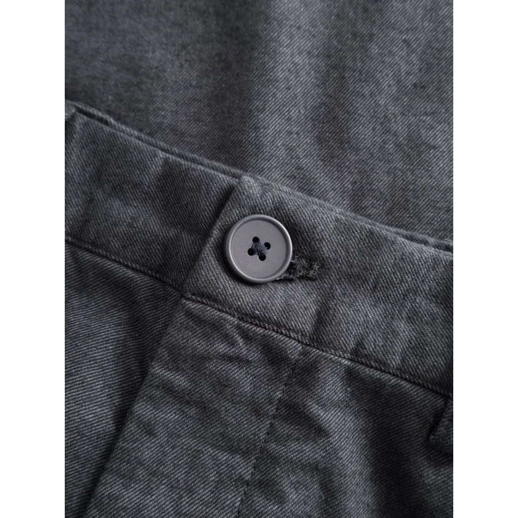 CHUCK regular flannel chino pants in grey pinstripe