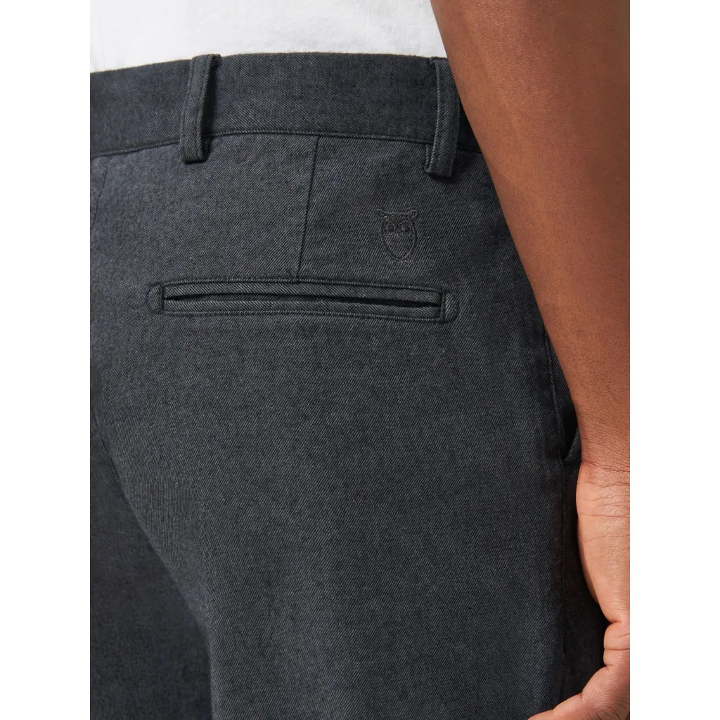 CHUCK regular flannel chino pants in grey pinstripe