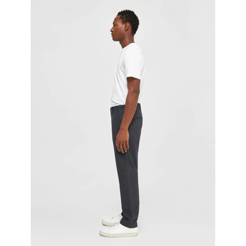 CHUCK regular flannel chino pants in grey pinstripe