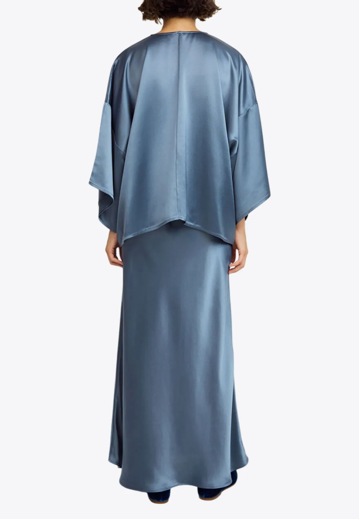 Cicie Oversized Satin Blouse