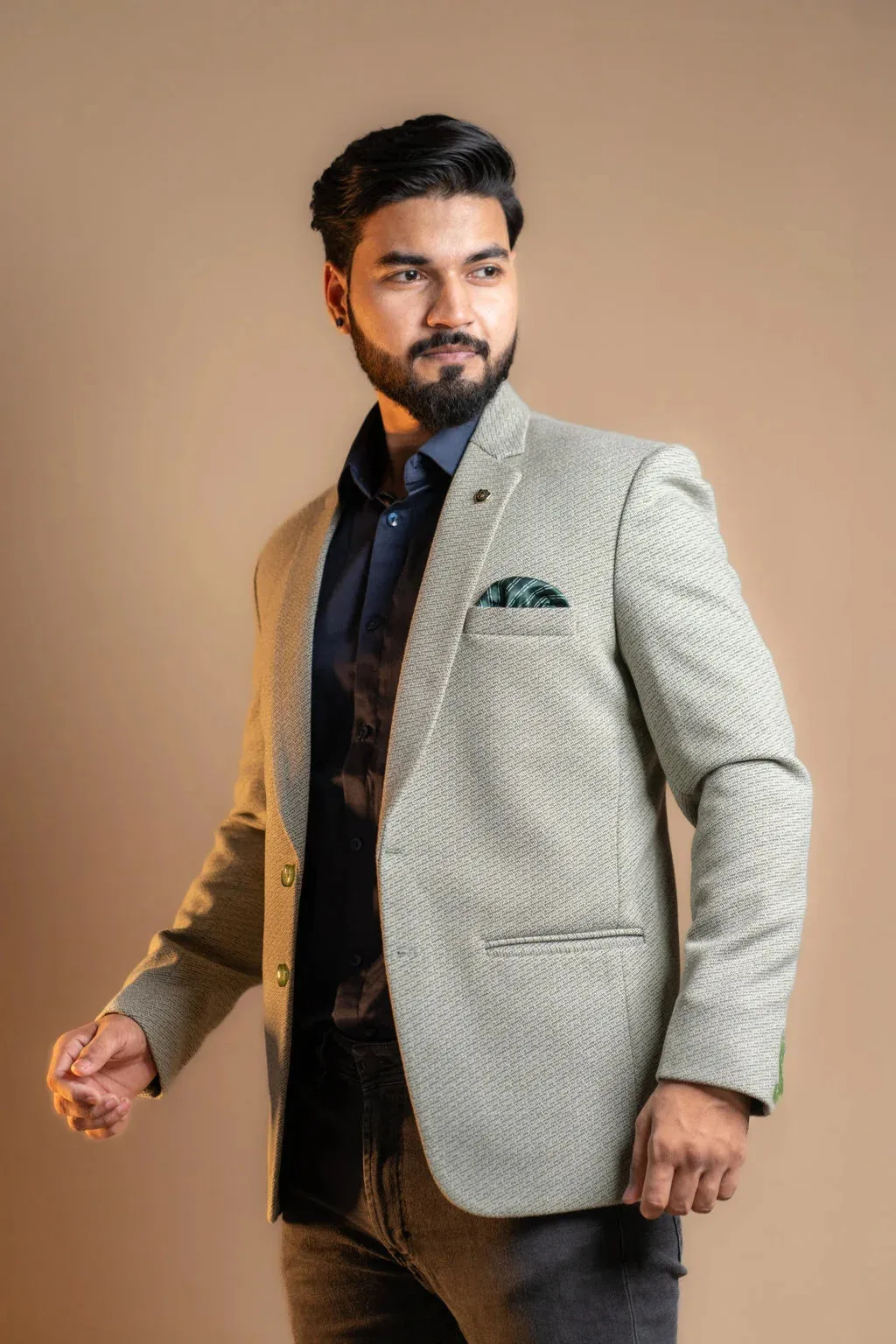 Classic Plain Tweed Blazer
