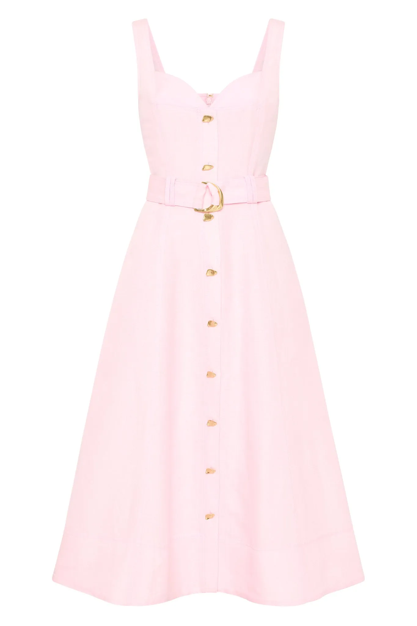 Clay Belted Midi Dress