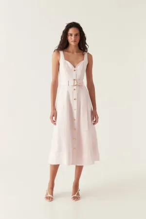 Clay Belted Midi Dress