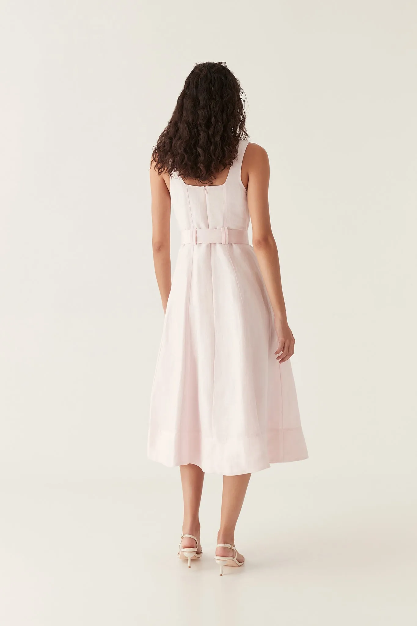 Clay Belted Midi Dress