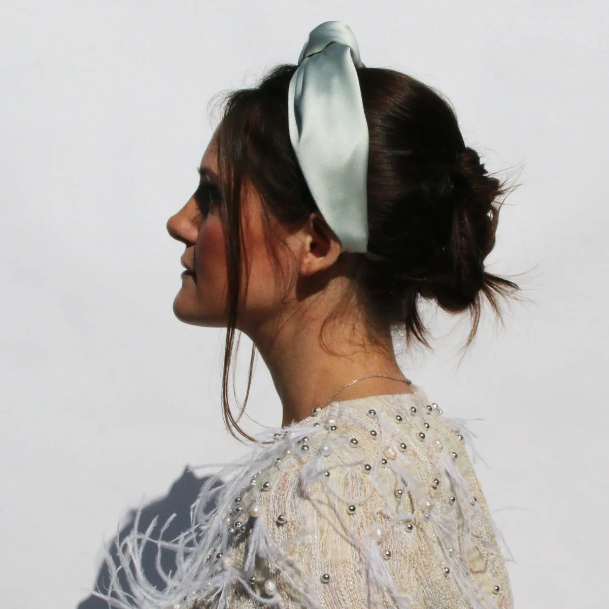 Crepe Back Satin Knot Headband/ Multiple Colors