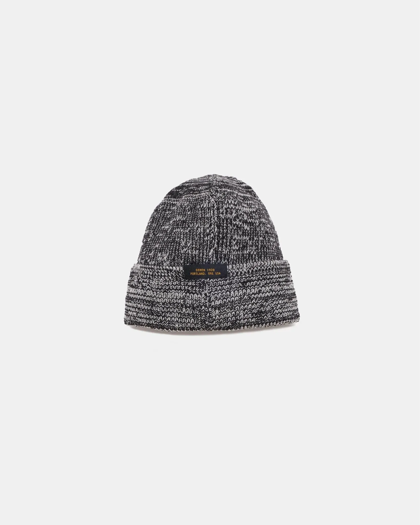 【Dehen 1920】Wool Knit Watch Cap - Black / Natural Mix / 羊毛針織帽