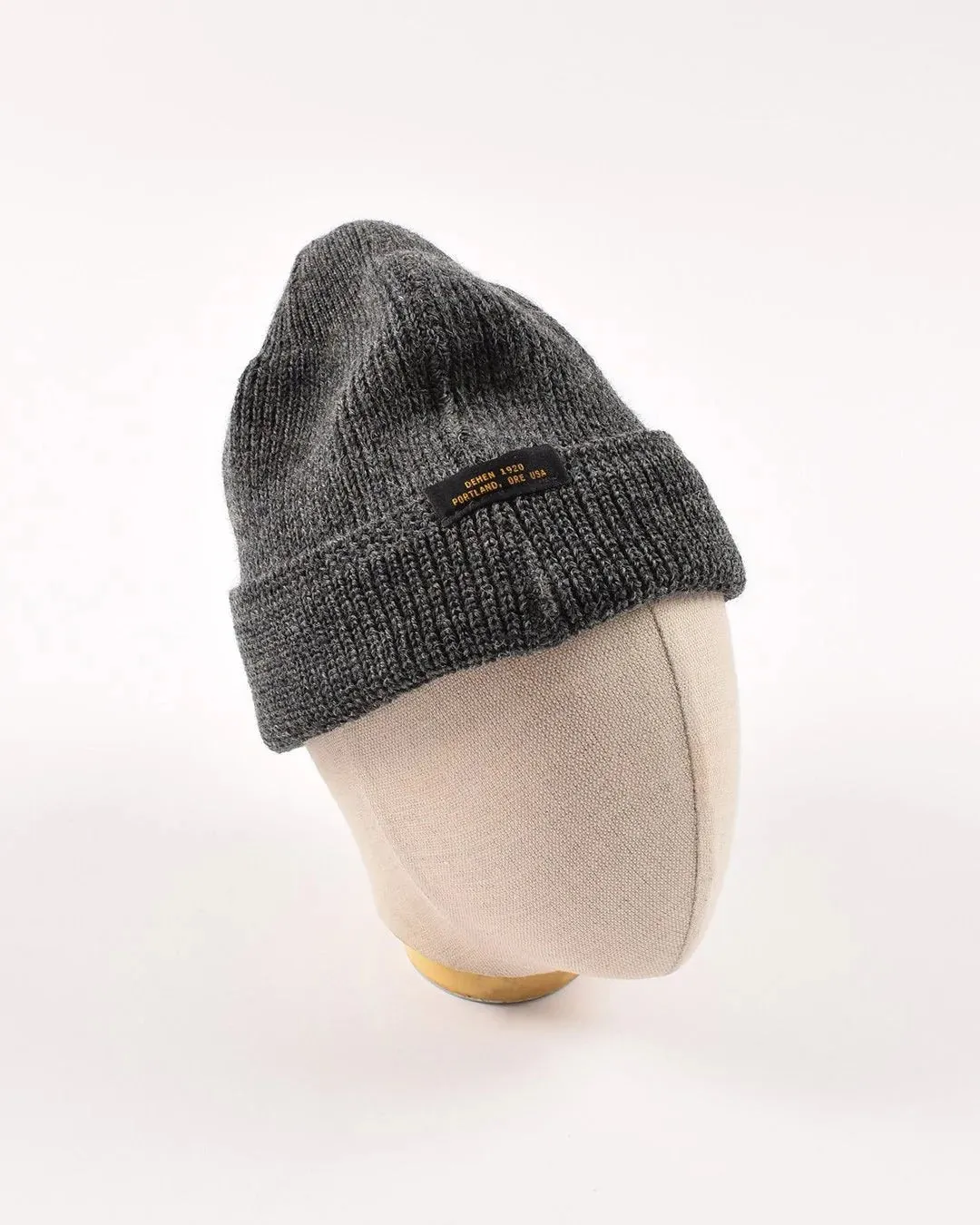 【Dehen 1920】Wool Knit Watch Cap - Charcoal / 羊毛針織帽