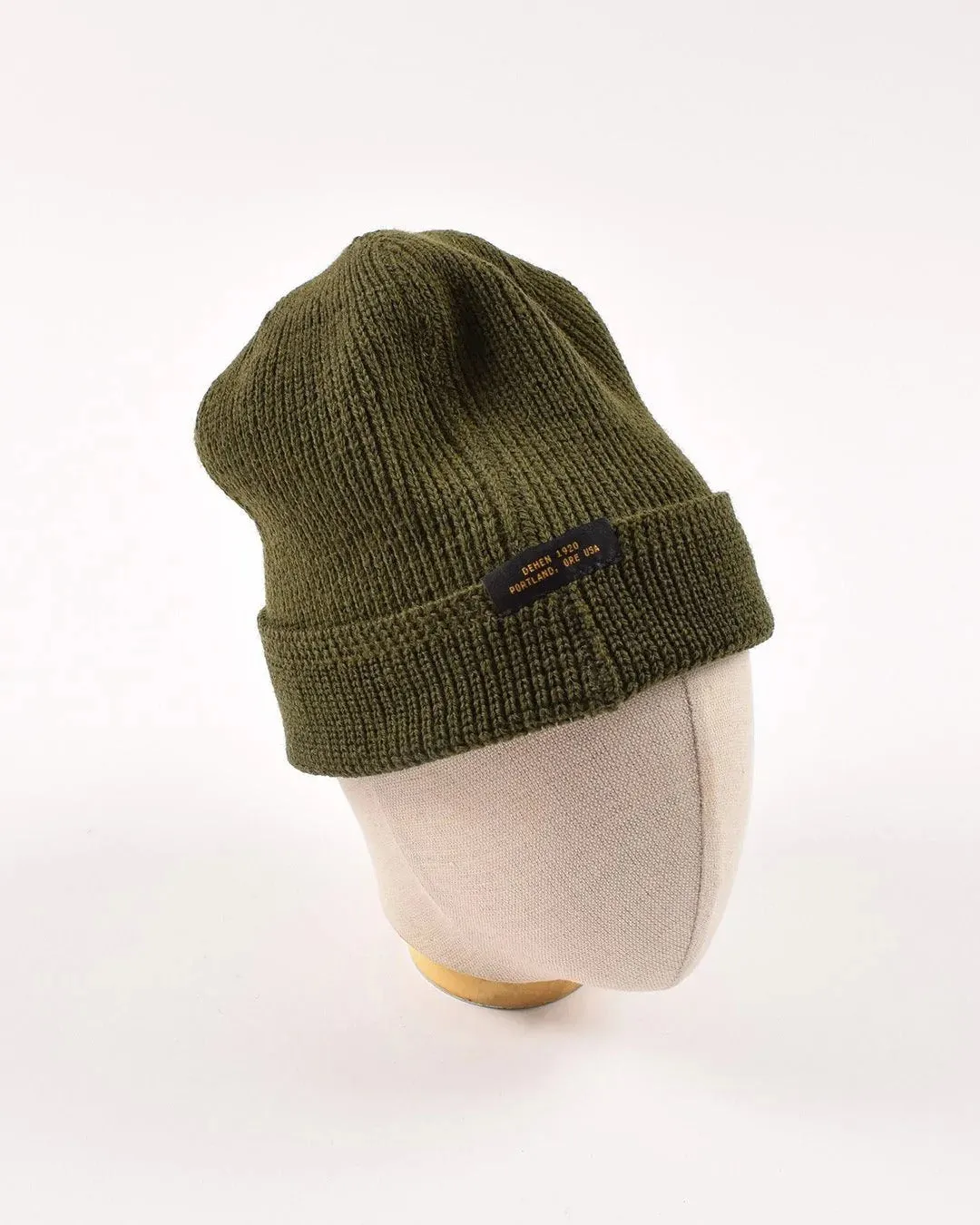 【Dehen 1920】Wool Knit Watch Cap - Loden / 羊毛針織帽