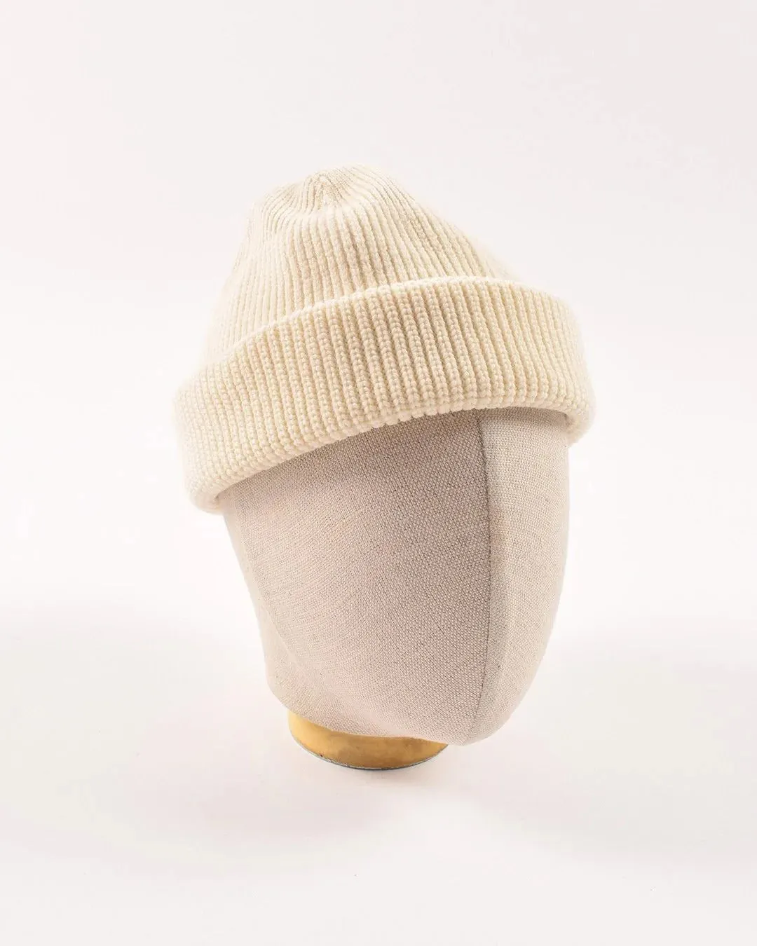 【Dehen 1920】Wool Knit Watch Cap - Natural / 羊毛針織帽