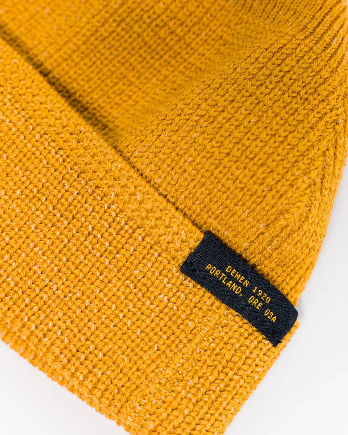 【Dehen 1920】Wool Knit Watch Cap - Old Gold / 羊毛針織帽