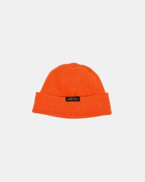 【Dehen 1920】Wool Knit Watch Cap - Safety Orange / 羊毛針織帽