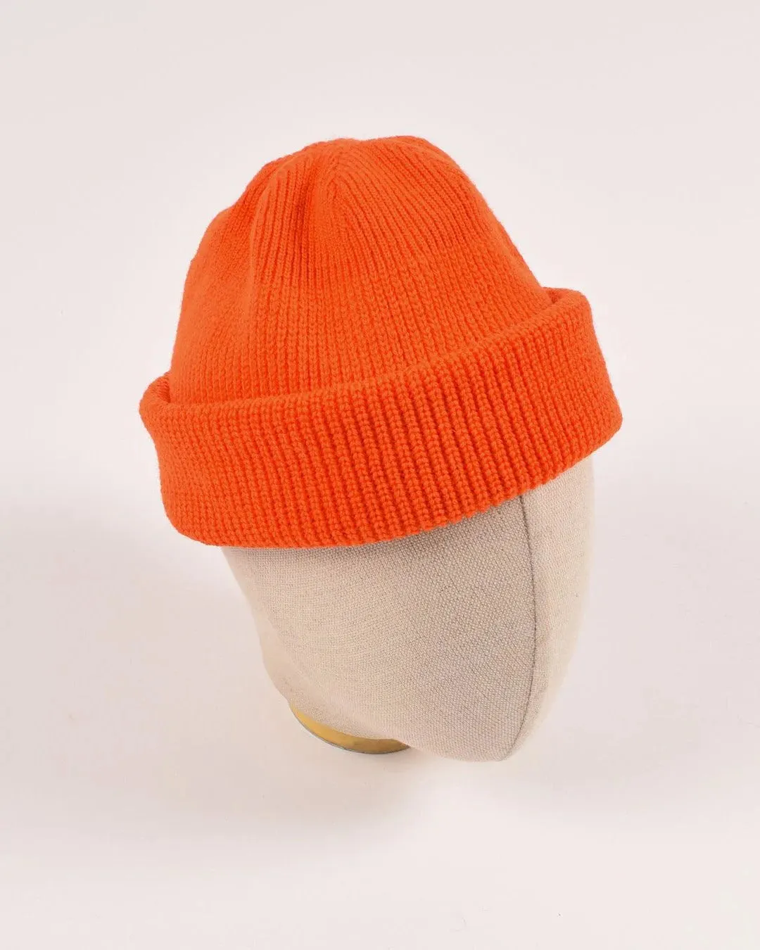 【Dehen 1920】Wool Knit Watch Cap - Safety Orange / 羊毛針織帽