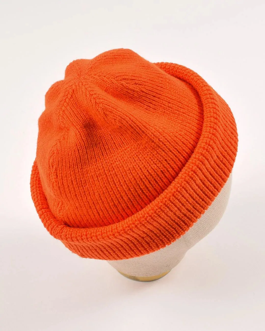 【Dehen 1920】Wool Knit Watch Cap - Safety Orange / 羊毛針織帽