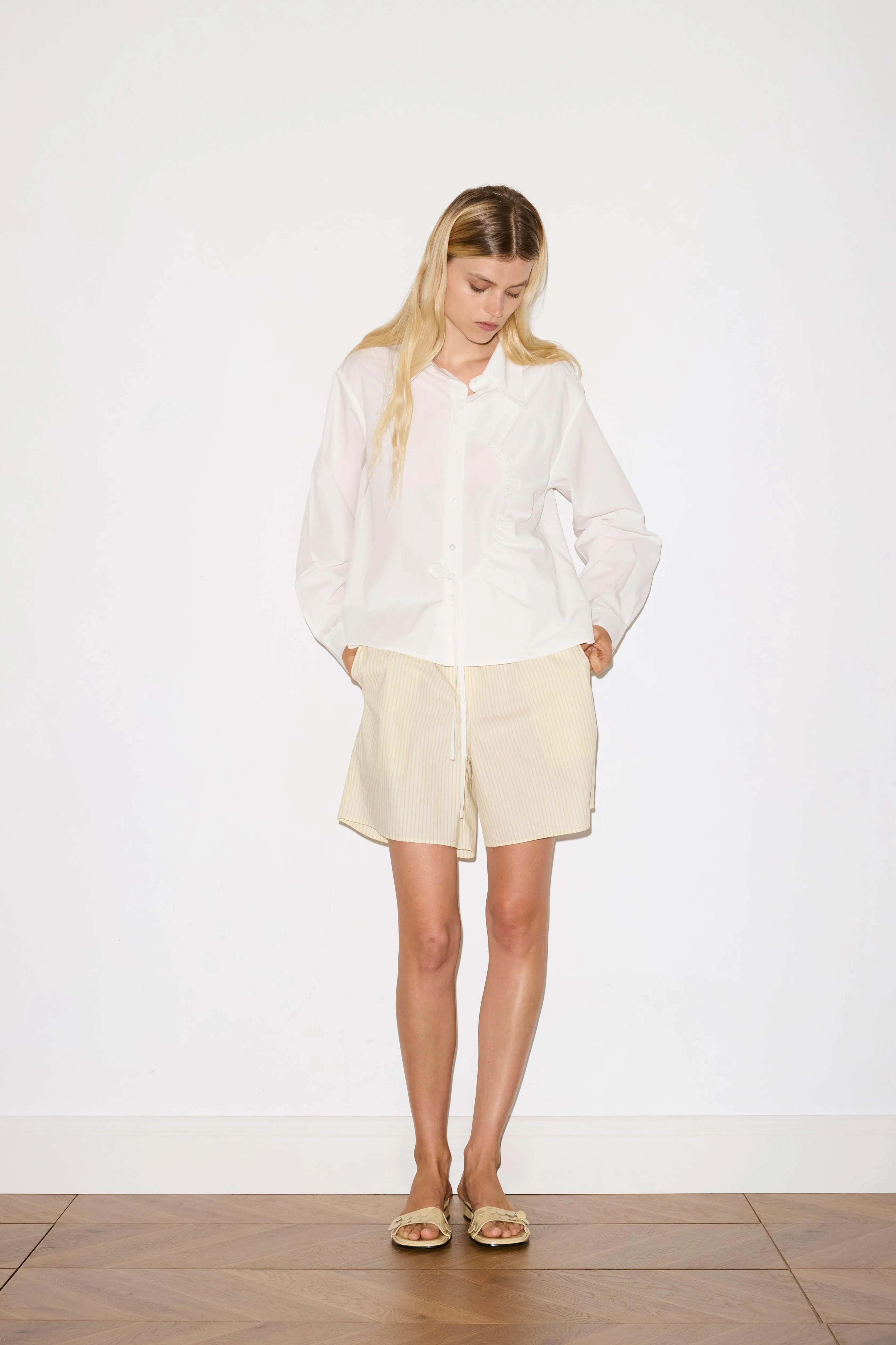 Deiji Studios | Arch Tie Shirt in White