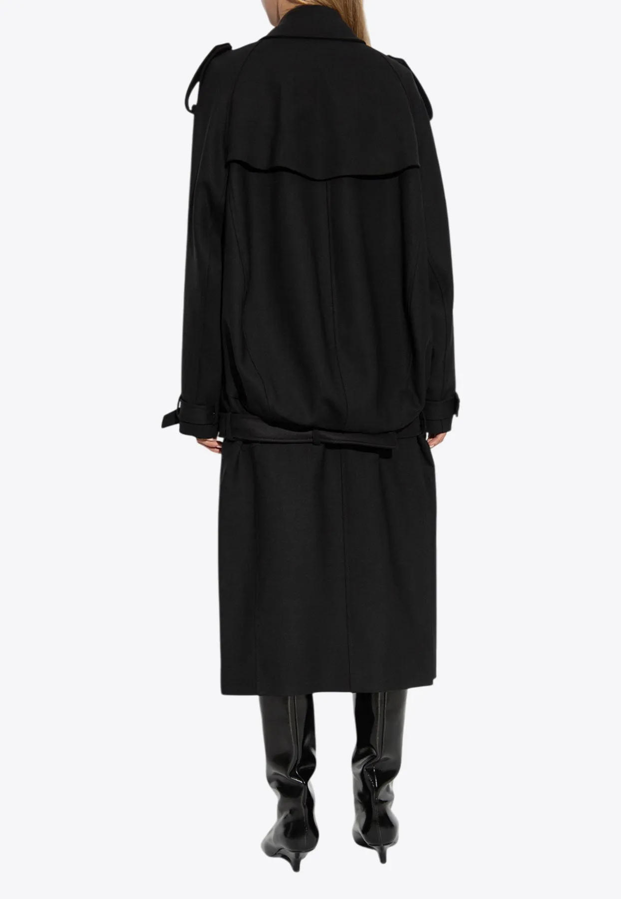 Double-Breasted Belted Trench Coat