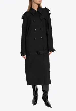 Double-Breasted Belted Trench Coat