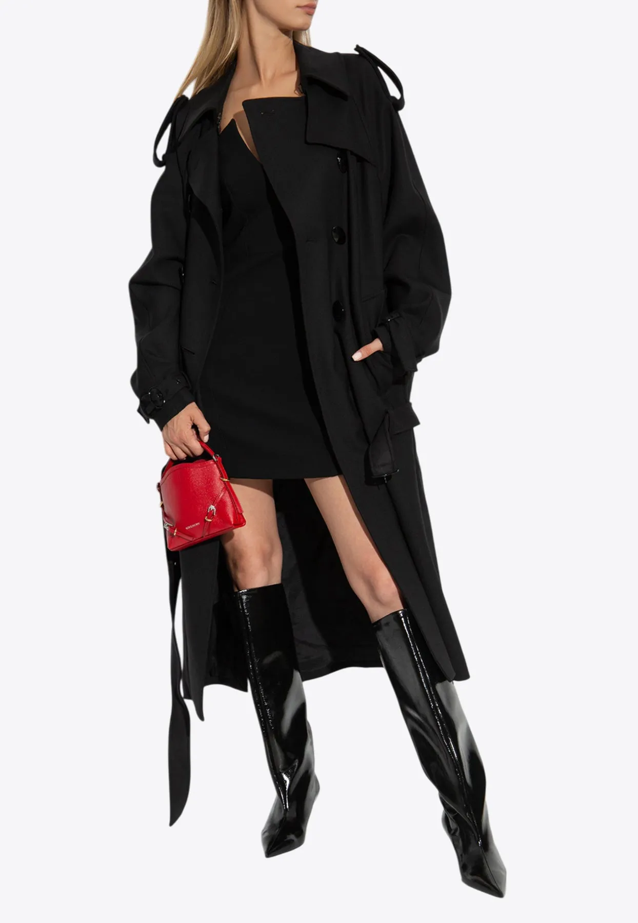 Double-Breasted Belted Trench Coat