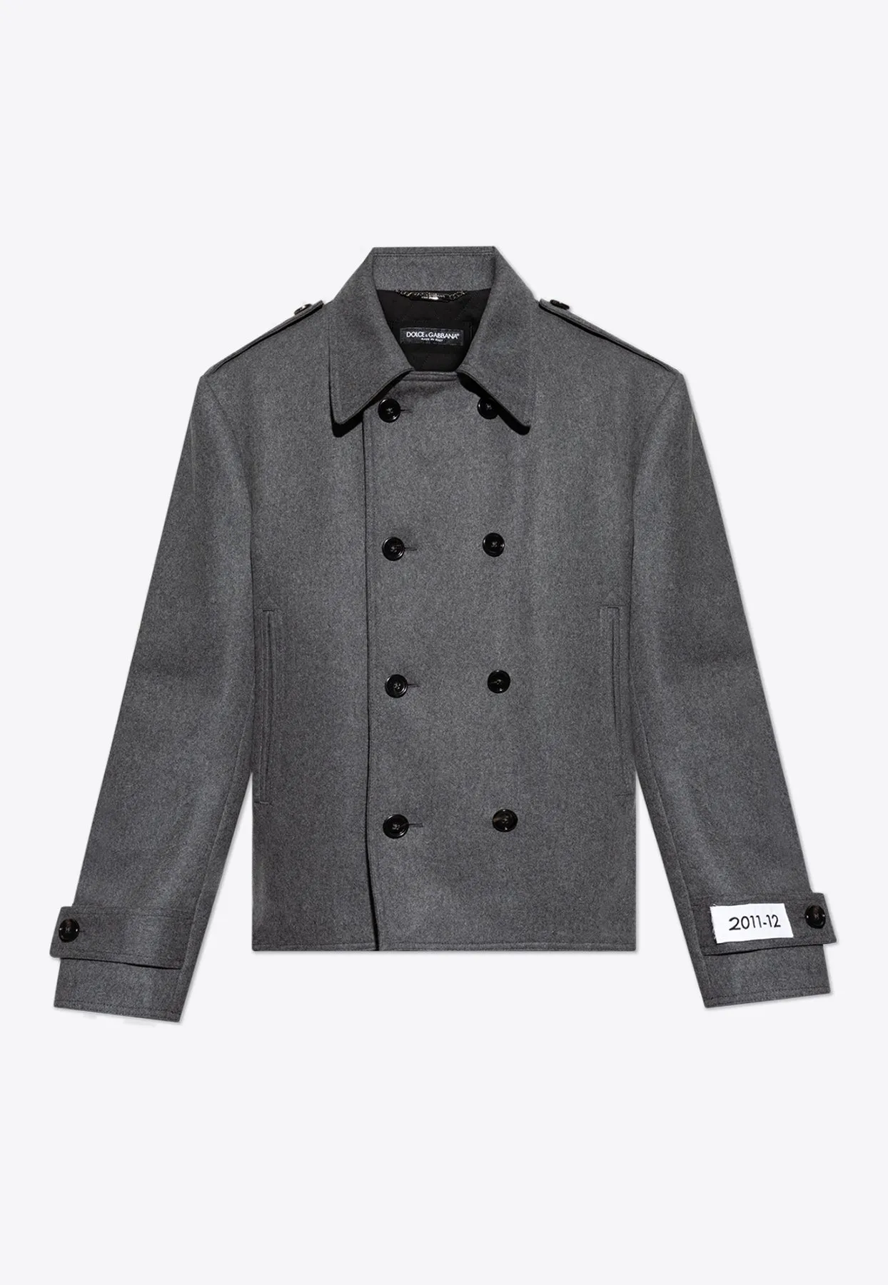 Double-Breasted Cashmere-Blend Pea Coat