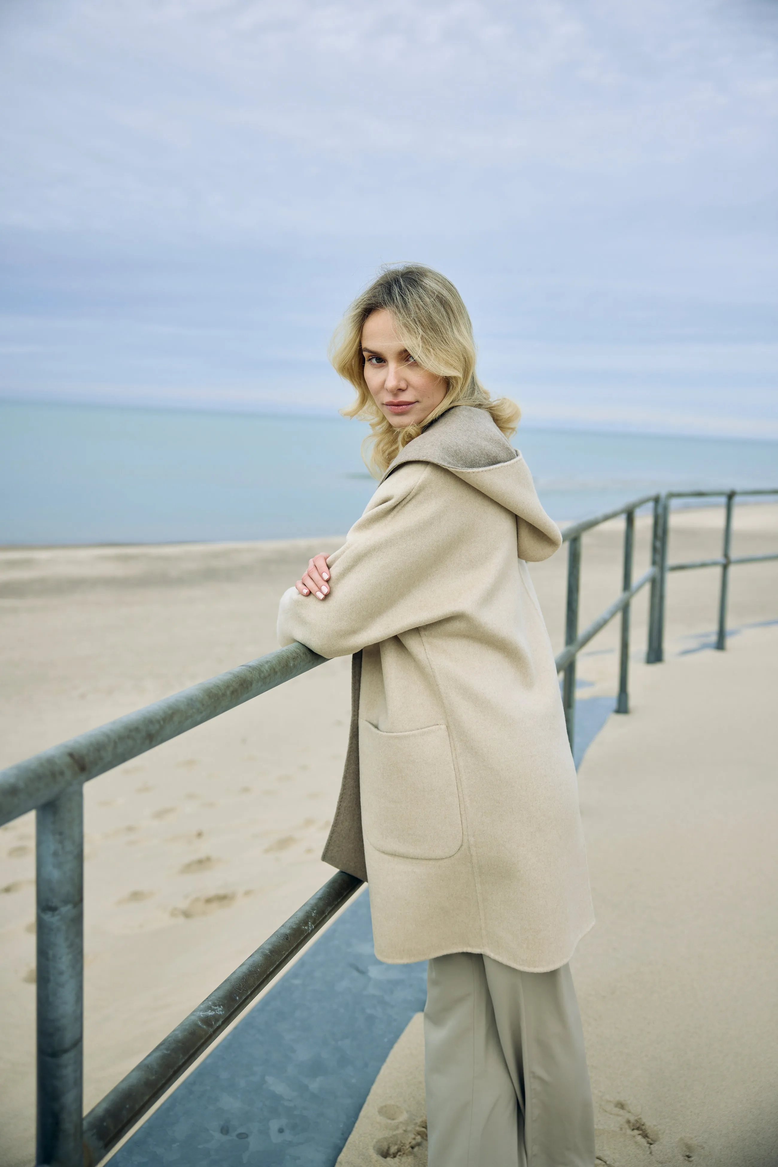 Double Breasted Hooded Coat