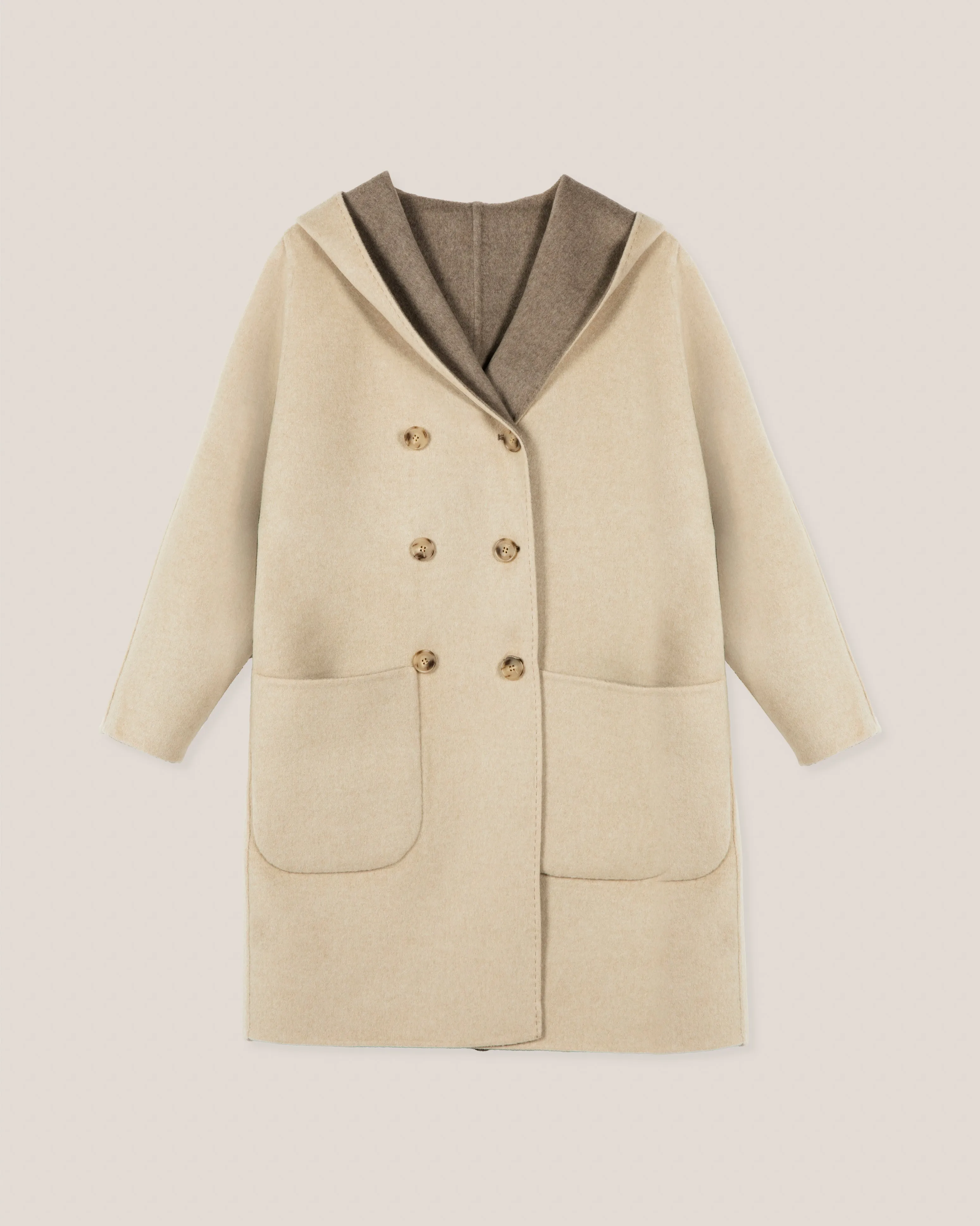 Double Breasted Hooded Coat