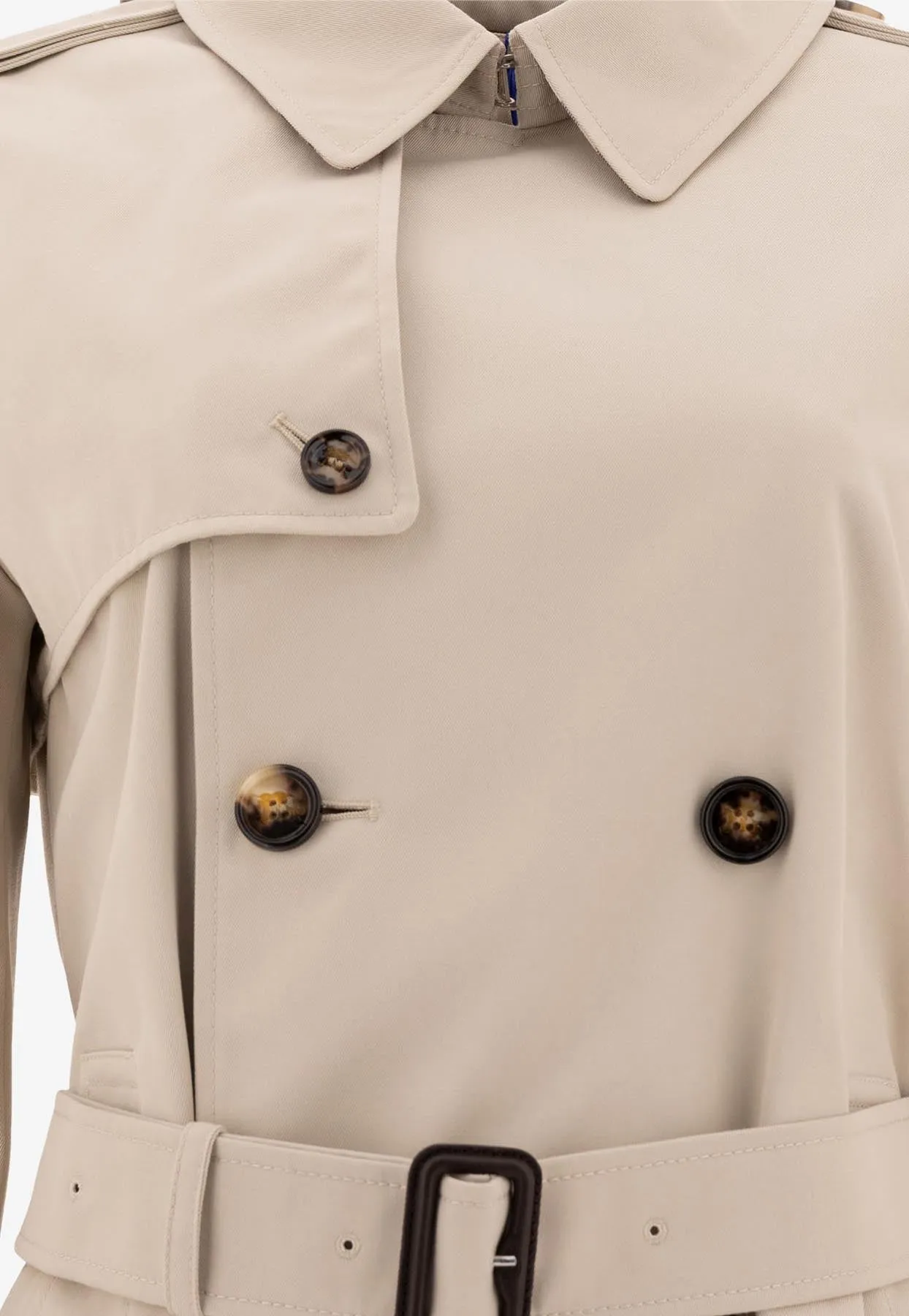 Double-Breasted Short Trench Coat