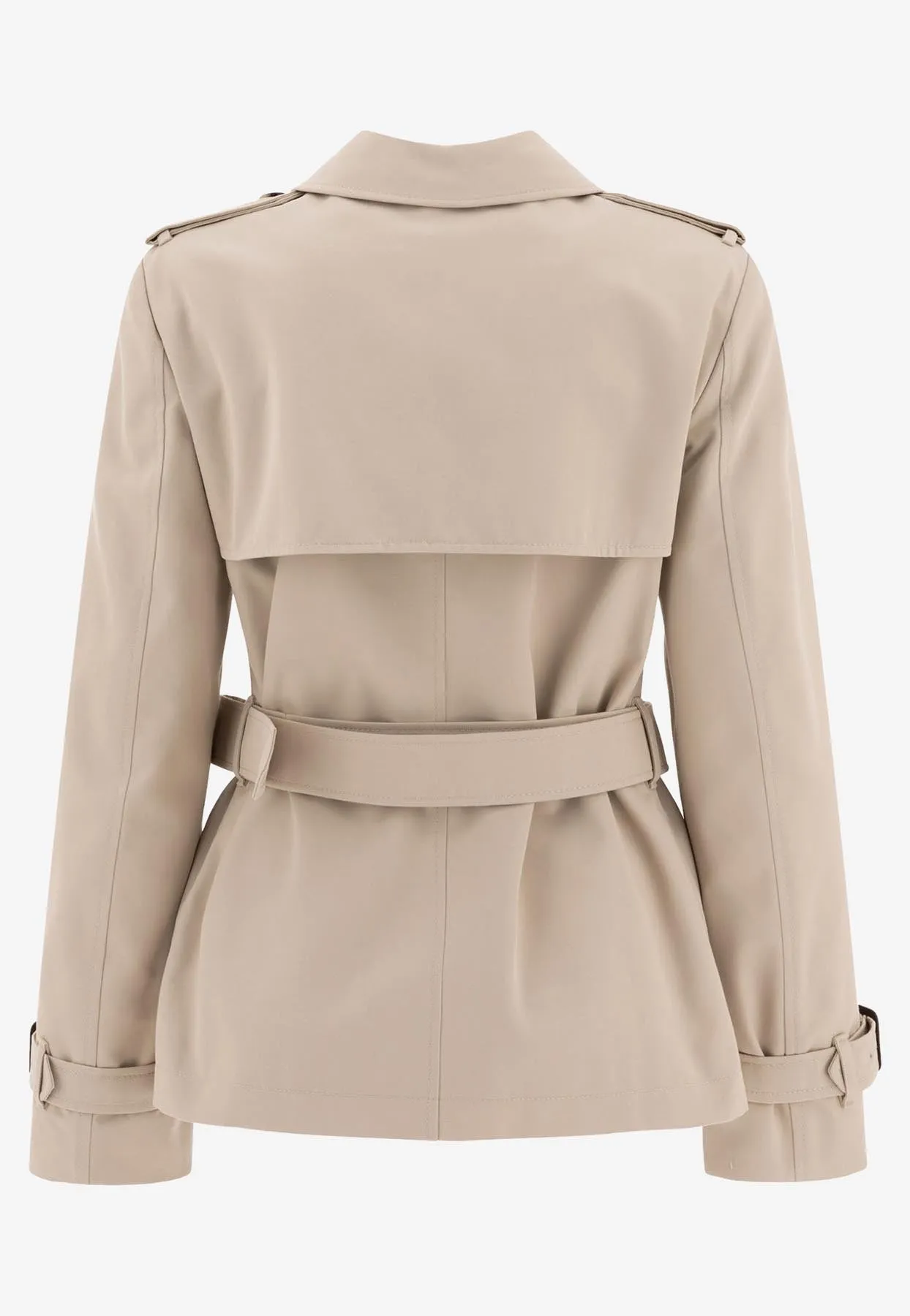 Double-Breasted Short Trench Coat