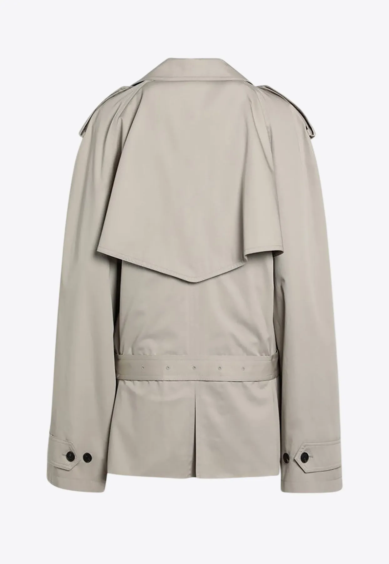 Double-Breasted Short Trench Coat