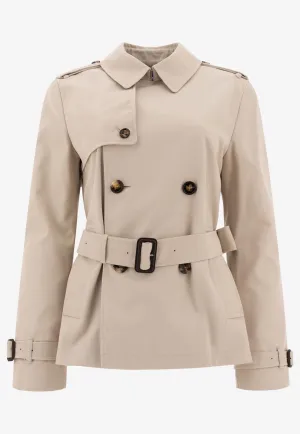 Double-Breasted Short Trench Coat