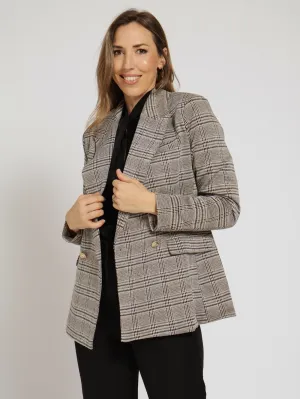 Double Tartan Check Blazer