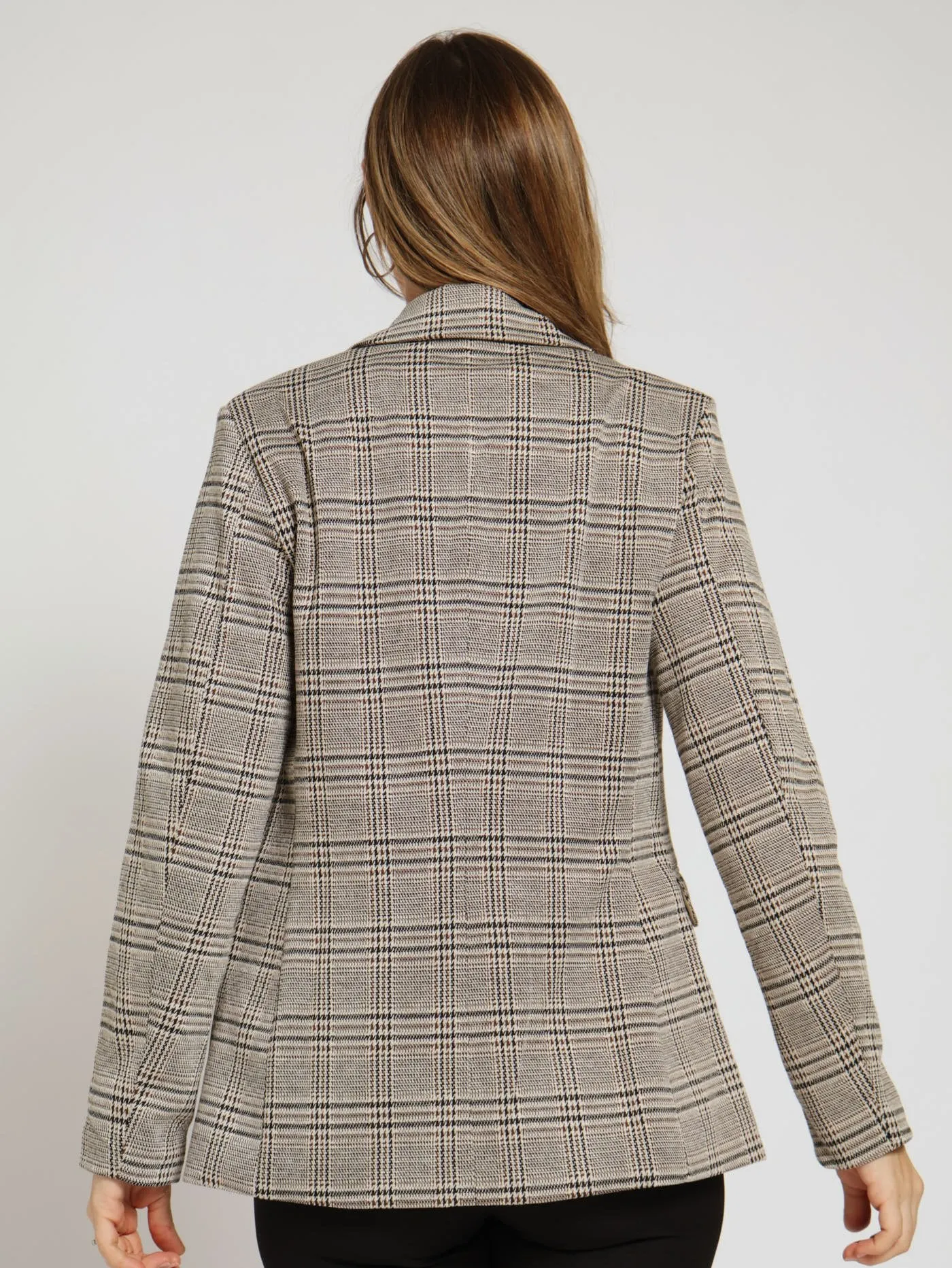 Double Tartan Check Blazer