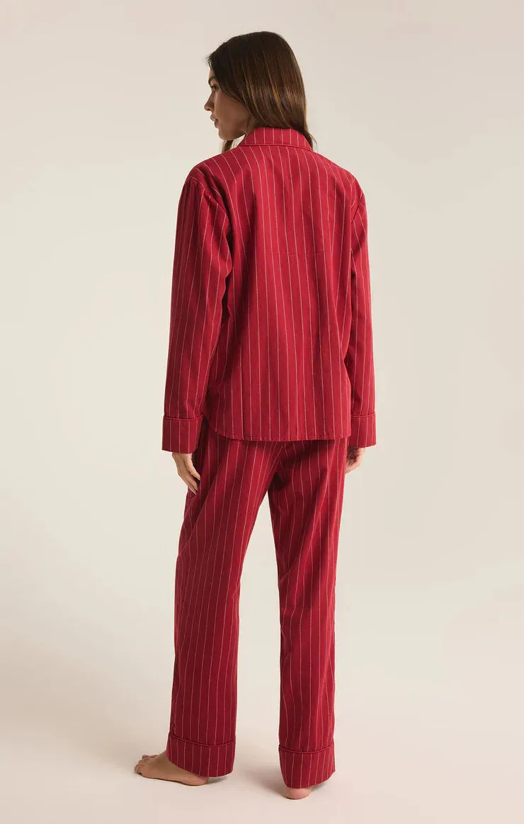 Dreamer Flannel Set-Red Dahlia
