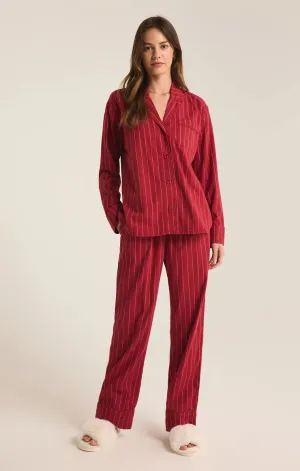 Dreamer Flannel Set-Red Dahlia