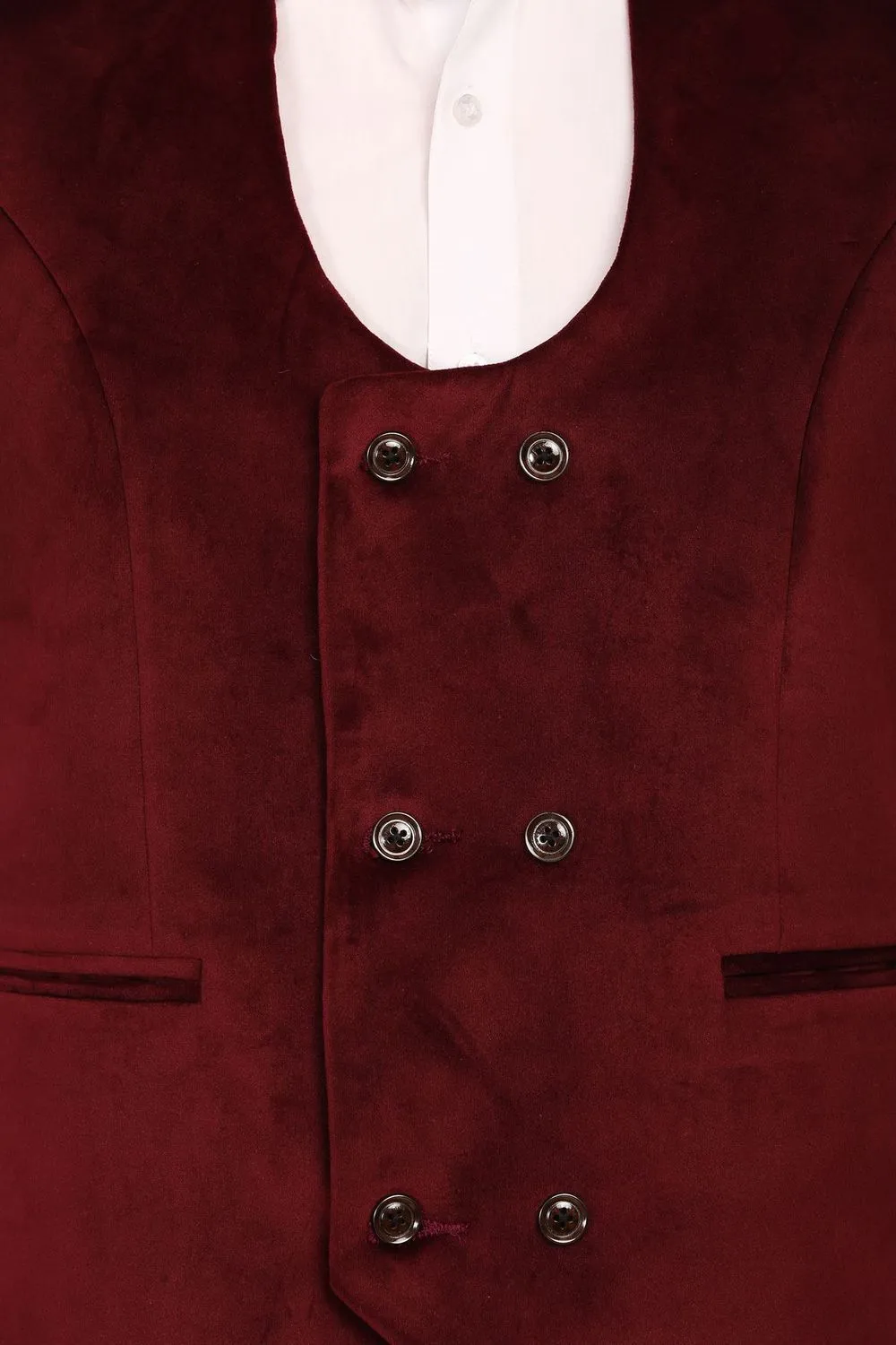Dust-Free Cotton Velvet Red Jacket
