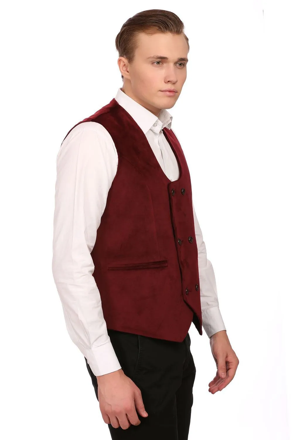 Dust-Free Cotton Velvet Red Jacket