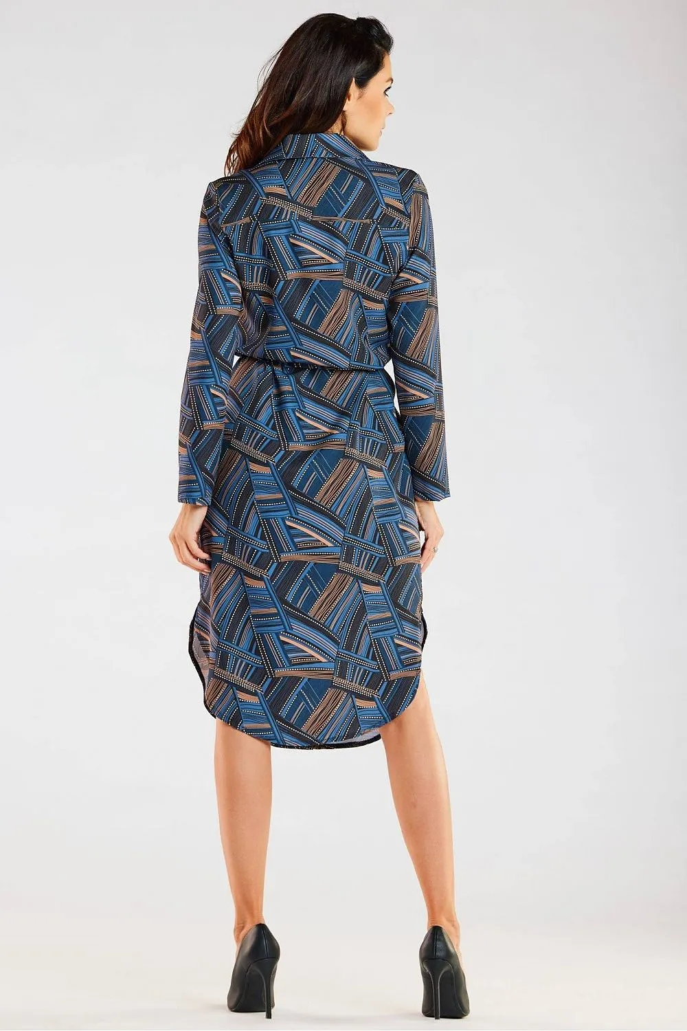 Elegant Belted Shirt Dress