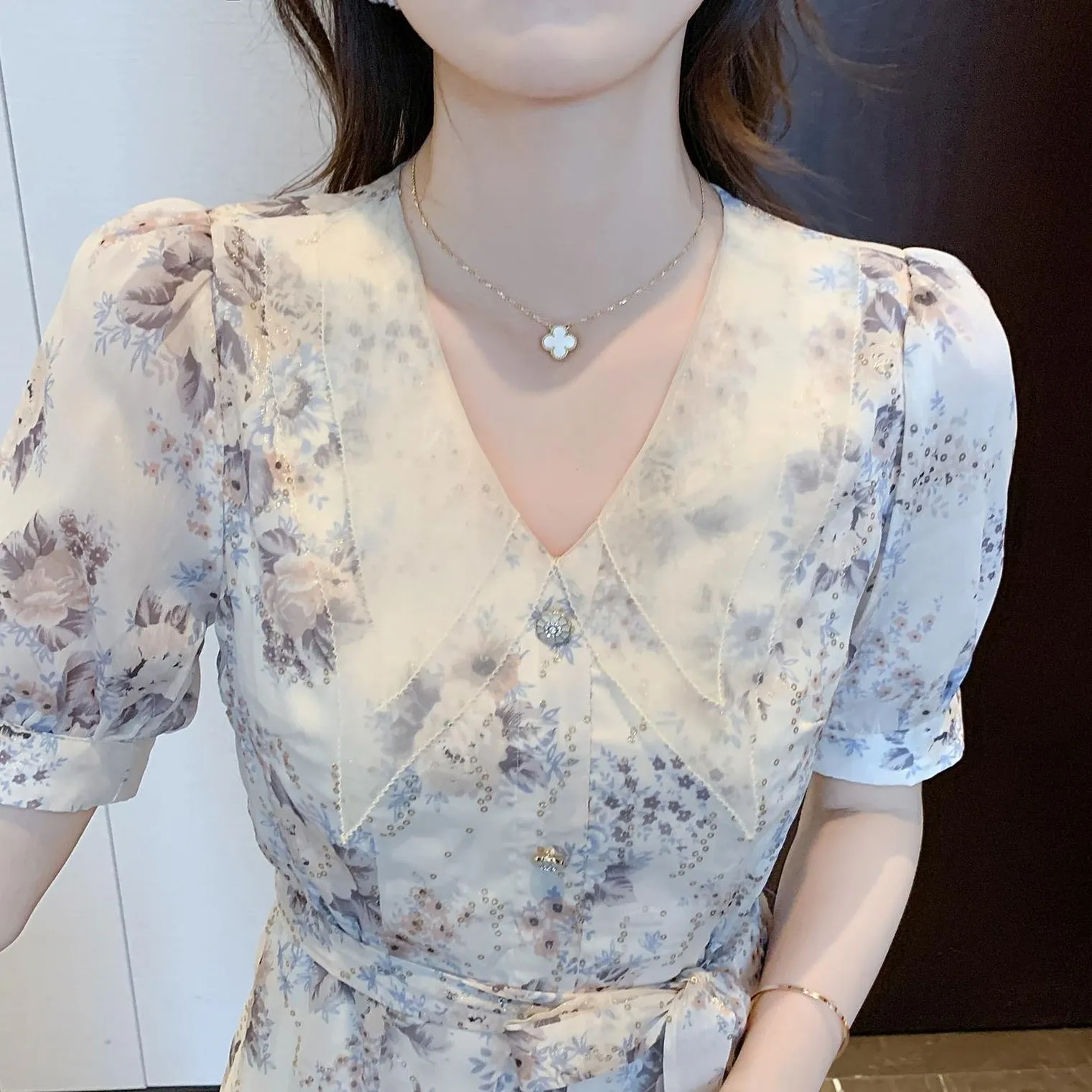Elegant Belted-waisted Dress for Holiday Wear