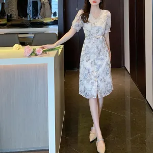 Elegant Belted-waisted Dress for Holiday Wear