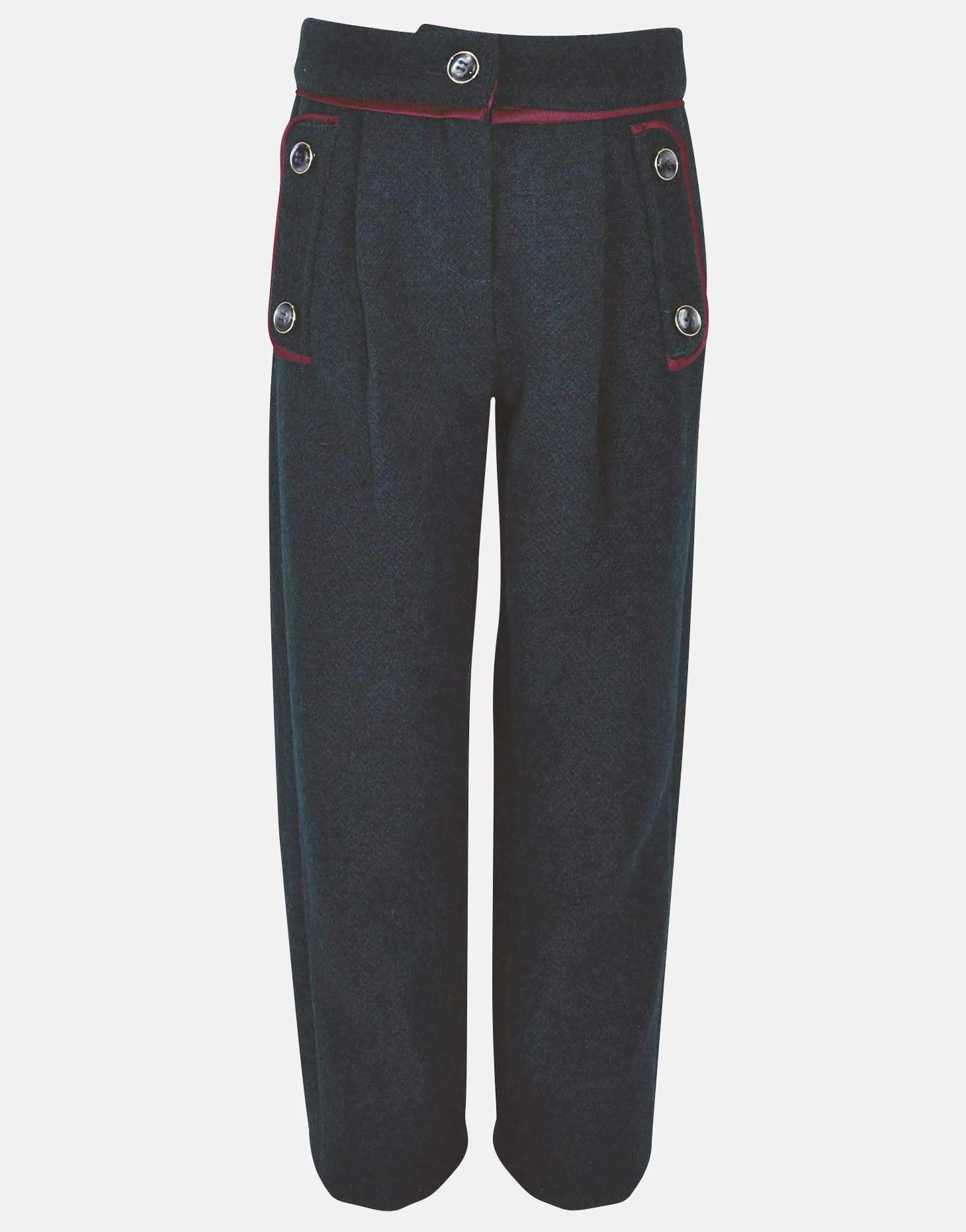 Eliza: Teal tweed trousers