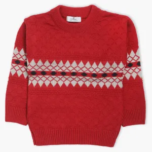 Eminent Boys Crew Neck Sweater - Maroon