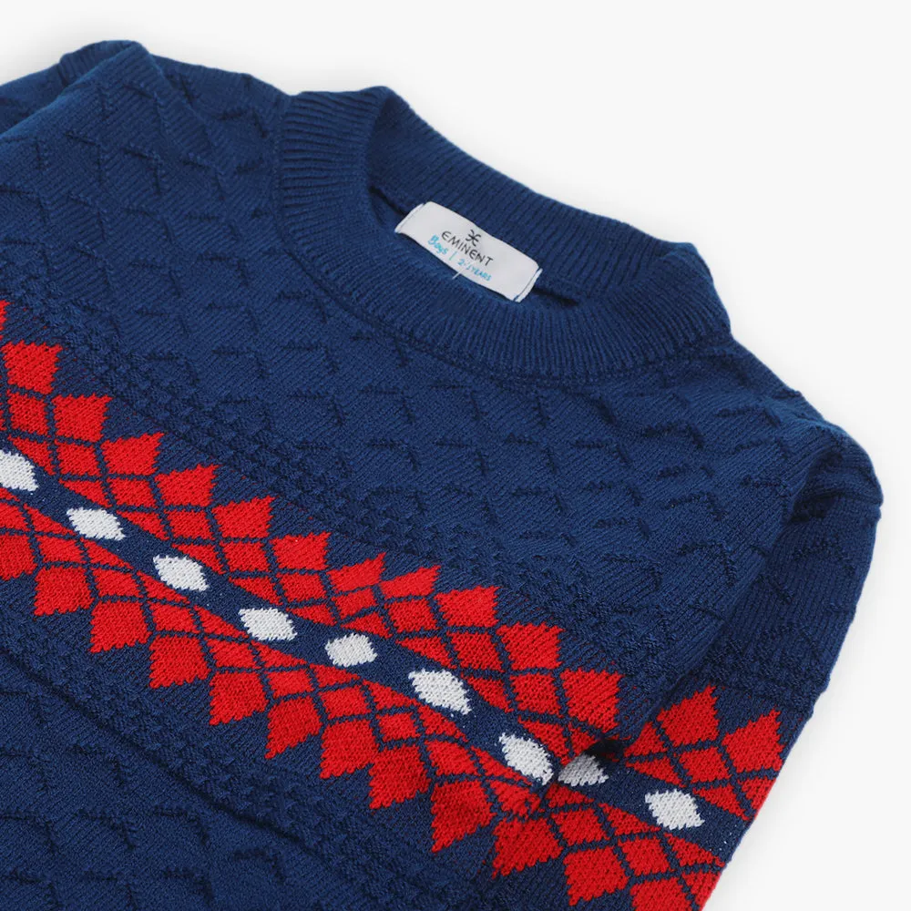 Eminent Boys Crew Neck Sweater - Navy Blue