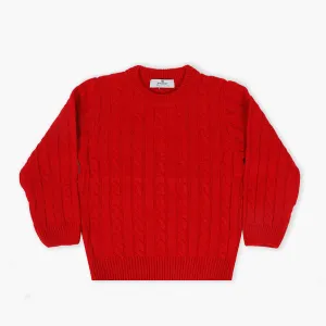 Eminent Boys Crew Neck Sweater - Red